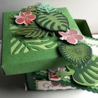 Traumhafte Geschenkbox mit Tropenflair zum Geburtstag - Geldgeschenk Bild 3