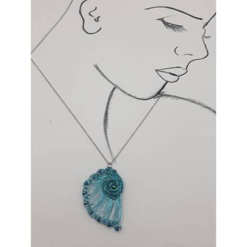 Nautilusschnecke - Silber/Gold  Hand gestrickt jedes Stück ein Unikat