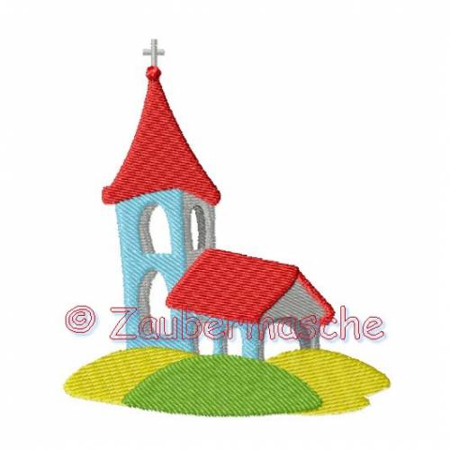 KIrche Stickdatei für den 10x10-Rahmen