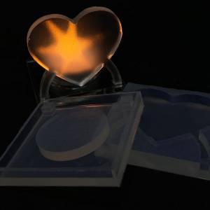 Silikonform Teelichthalter Resin art mold Herz Bild 4