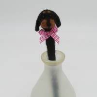 Kugelschreiber mit Dackelkopf aus Filz, Geschenkidee für Hundebesitzer ein besonderes Schreibgerät. Stift zum Schreiben Bild 5