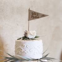 Cake Topper (Wimpel) für die Hochzeitstorte V2 Bild 1