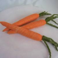Kugelschreiber Karotte aus Filz, Geschenkidee für Vegetarier besonderes Schreibgerät. Stift zum Schreiben. Möhre gefilzt Bild 2