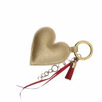 Schlüssel-Anhänger "goldenes Herz" * Taschen-Anhänger * Mitbringsel * Muttertag * Geschenkidee * Taschenbaumler Bild 1