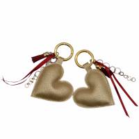 Schlüssel-Anhänger "goldenes Herz" * Taschen-Anhänger * Mitbringsel * Muttertag * Geschenkidee * Taschenbaumler Bild 2