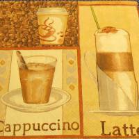 4 Servietten / Motivservietten  Kaffee Motiv  /  Latte Machiato / Cappuchino / Espresso / K 28 Bild 1