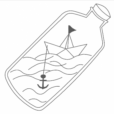 Stickdatei Buddelschiff