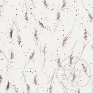 ab 50cm Jersey Lavendel - Pflanzen Aquarell Druckstoff Bild 1