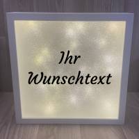 Beleuchteter Bilderrahmen "Wunschtext" *27x27cm* Bild 1