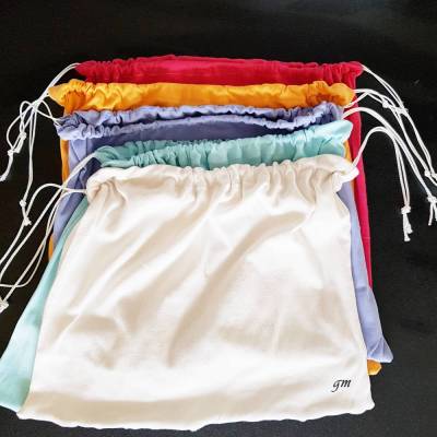 Stoffbeutel zur Aufbewahrung von Lebensmittel, Brotbeutel mit Zugband in verschiedenen Größen