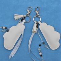 Schlüsselanhänger "Wolke" * Taschen-Anhänger * kleine weiße Wolke * Anhänger Bild 3