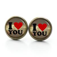 Ohrstecker Ohrhänger Clipse Valentinstag I Love you - verschiedene Größen - Edelstahl - Geschenkidee Just Trisha Bild 3