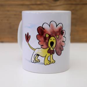 "Löwen-Tasse" Tasse mit niedlicher Tier-Illustration, Kaffeetasse Bild 2