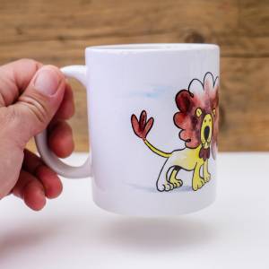 "Löwen-Tasse" Tasse mit niedlicher Tier-Illustration, Kaffeetasse Bild 5