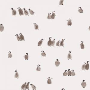ab 50cm RIB Jersey Pinguine Watercolor - Pinguin Aquarell Druckstoff Bild 2