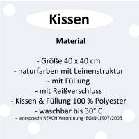 Kissen "Du Ich passt", Geschenke Liebe, 40x40 cm mit Innenkissen Leinenoptik, Valentinstag Bild 3