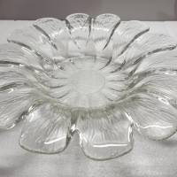 Vintage Glasschale aus den 70ern, Blütenform Bild 3