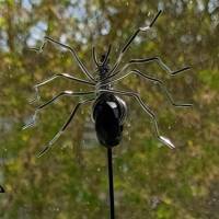 Deko Blumenstecker Gartenstecker Spinne Schwarz Bild 1
