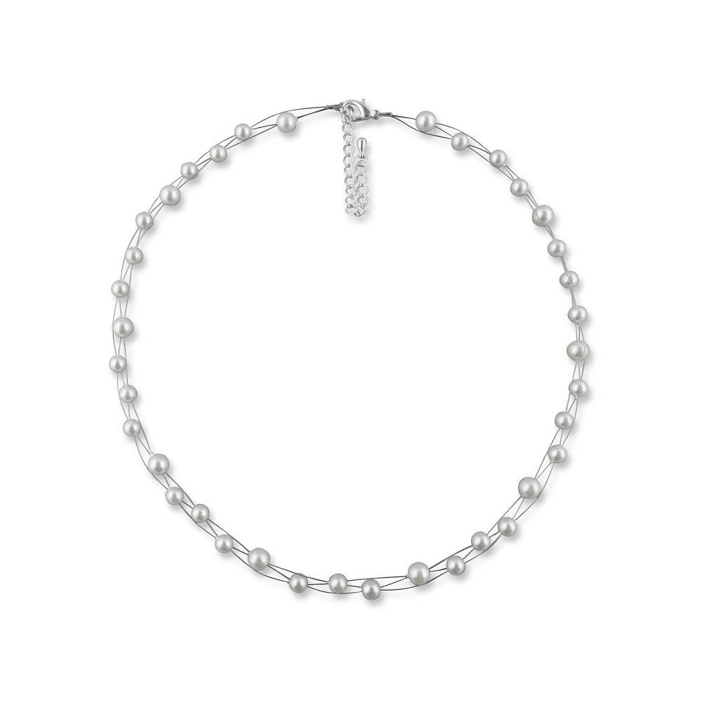 Schmuck Ketten Perlenketten 835 Silber Perlen Halskette 