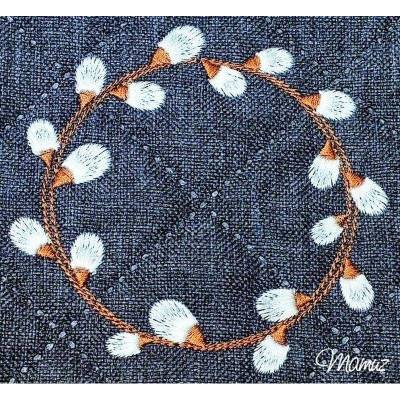 * Weidenkätzchen / Palmkätzchen / Ranke *  Stickdateien in drei Größen