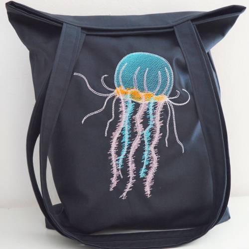 Stickdatei Qualle verschiedene Größen