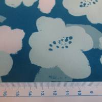 ANGEBOT!!! Softshell mit Fleece -  Abseite Blumen petrol ( 1m/7,00€ ) Bild 3