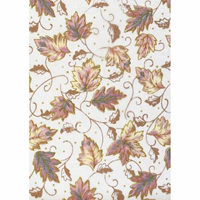 Deko-Stoff Herbstlaub Creme