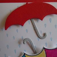 Glückwunschkarte Geburtstagskarte  Regenschirm Regen Geburtstag  Grußkarte Frau Mann Bild 2