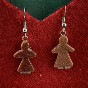 Lebkuchen-Ohrringe * Lebkuchenmännchen-Ohrringe * Weihnachtsohrringe * Adventskalenderfüllung * Lebkuchenmädchen * Hänge Bild 2