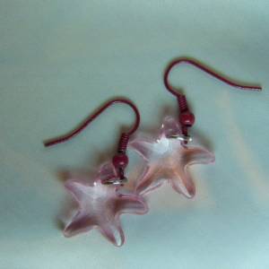rosa Sternchen-Ohrringe "Star" Seestern Bild 1