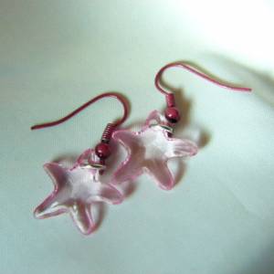 rosa Sternchen-Ohrringe "Star" Seestern Bild 2