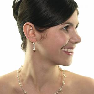 Perlenkette mit Perlen creme weiß, 925 Silber, Schmucketui, Halskette Perlen, Hochzeitsschmuck, Edle Perlen Kette Bild 1