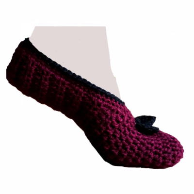 Häkelanleitung: Ballerina Hausschuh