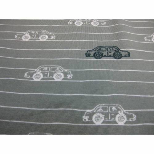 French Terry Sweat Sweatshirt angeraut Auto Streifen Oeko-Tex Standard 100(1m/13,-€)