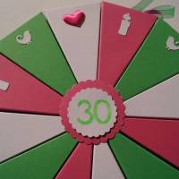 A2 Geldgeschenk, Geschenk zum 30. Geburtstag, Geldgeschenkverpackung,  Geschenkschachtel zum Geburtstag,Geburtstagskind Bild 2