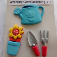 Buttonlovers Knöpfe        Gartenarbeit    (1 Pck.)    Watering Can / Gardening Bild 1