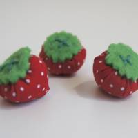 Stoff Erdbeeren - Kaufladen, Kinderküche Bild 5