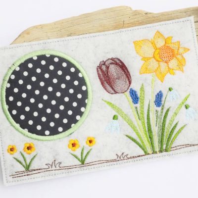 Stickdatei MugRug Blumen Ostern 13x18cm und 13x20cm