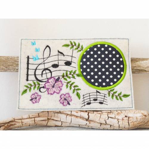 Stickdatei MugRug Musik 13x18cm und 13x20cm