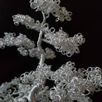 Bonsai Baum / Lebensbaum aus Aluminiumdraht in Silber/ Handgemachte Dekoration im Boho Look Bild 3