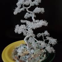 Bonsai Baum / Lebensbaum aus Aluminiumdraht in Silber/ Handgemachte Dekoration im Boho Look Bild 6