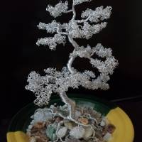 Bonsai Baum / Lebensbaum aus Aluminiumdraht in Silber/ Handgemachte Dekoration im Boho Look Bild 7