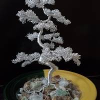 Bonsai Baum / Lebensbaum aus Aluminiumdraht in Silber/ Handgemachte Dekoration im Boho Look Bild 8