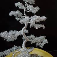 Bonsai Baum / Lebensbaum aus Aluminiumdraht in Silber/ Handgemachte Dekoration im Boho Look Bild 9