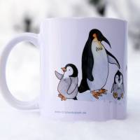 niedliche Frühstückstasse mit Pinguinen, Kindertasse Bild 2
