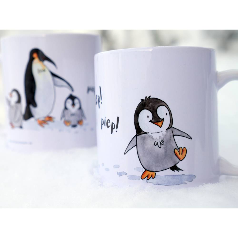 Kaffeetasse Tasse Pinguin Familie Vieles befindet sich in der dieser  Traumblase
