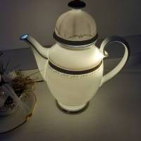 Elegante Kaffeekanne als Lampe aus Porzellan mit LED  (5) Bild 5