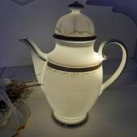 Elegante Kaffeekanne als Lampe aus Porzellan mit LED  (5) Bild 6