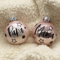 Weihnachtsbaumkugel, Christbaumkugel in rosa, personalisiert mit Geschenkverpackung Bild 1
