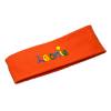 Stirnband Orange mit Namen für Mädchen aus Baumwolle - Ohrenschutz für Kinder mit Wunschbeschriftung - Haarband Bild 1